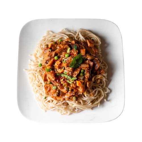 Jackfrucht_Chai_Geschnetzeltes Jackfrucht bestellen, Jackfrucht kaufen, Jackfrucht, Jackfruit, Bio-Jackfruit, Bio-Jackfrucht, Who's Jack, Fleischersatz, Alternative zu Fleisch, Who's Jack, Jackfruit_Dinner